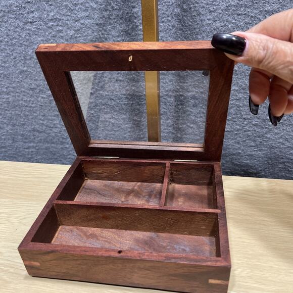 Vintage Uniquely C. Wooden Domino & Dice Cards Set in Decorative Wooden Box, - Picture 9 of 11